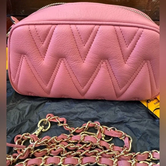 Valentino by Mario Vibrant Pink Crossbody Bag with Tassel - Picture 13 of 14